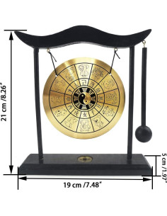 Gong de Escritorio Feng Shui Hooshing de Bronce 19 cm 2