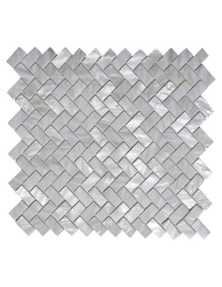 Azulejos de Mosaico de Madreperla Art3d 30.48x30.48 cm 6 Piezas