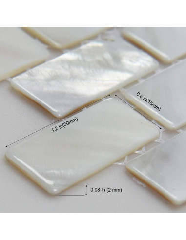 Azulejos de Mosaico de Madreperla Art3d 30.48x30.48 cm 6 Piezas