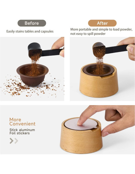 Kit de Sellos de Aluminio ELIUNG 120 Pcs para Cápsulas Reutilizables