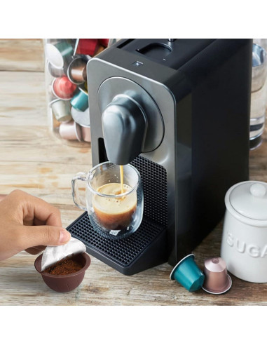 Kit de Sellos de Aluminio ELIUNG 120 Pcs para Cápsulas Reutilizables