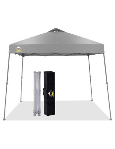 Carpa Plegable CROWN SHADES 3.4x3.4m Gris con Protección UV