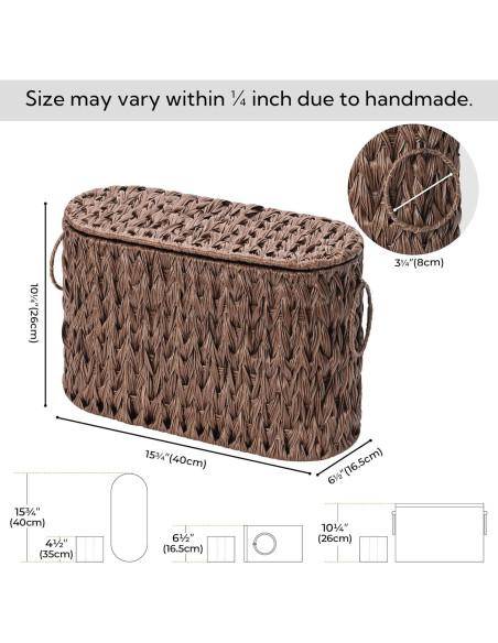 Canasta de Almacenamiento de Papel Higiénico GRANNY SAYS Marrón