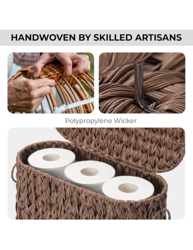 Canasta de Almacenamiento de Papel Higiénico GRANNY SAYS Marrón