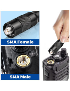 Antena VHF UHF Bingfu SMA Femenina 39cm 3dBi para Radio Ham 2