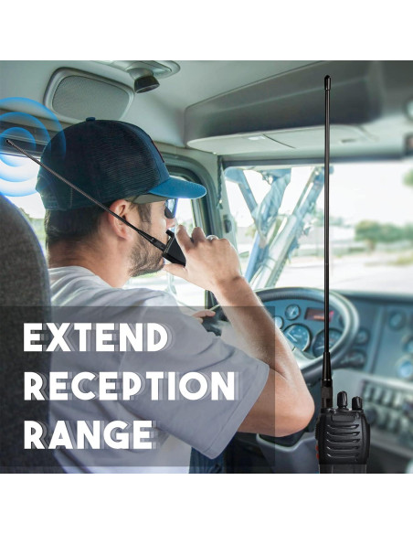 Antena VHF UHF Bingfu SMA Femenina 39cm 3dBi para Radio Ham