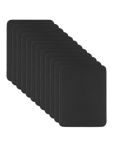12 Alfombrillas de Ratón CACASO Negras Antideslizantes 25.9x20.8 cm