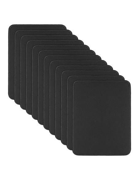 12 Alfombrillas de Ratón CACASO Negras Antideslizantes 25.9x20.8 cm