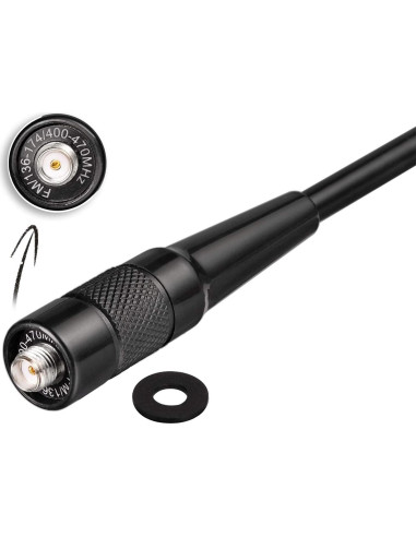 Antena VHF UHF Bingfu SMA Femenina 39cm 3dBi para Radio Ham