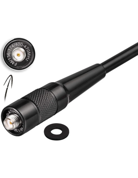 Antena VHF UHF Bingfu SMA Femenina 39cm 3dBi para Radio Ham