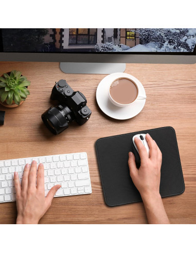 12 Alfombrillas de Ratón CACASO Negras Antideslizantes 25.9x20.8 cm