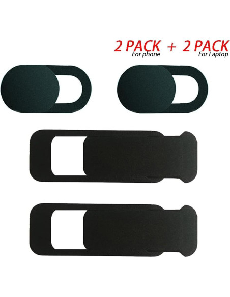 Cubierta Deslizante Webcam HONGLINIFY - 4 Piezas Negras