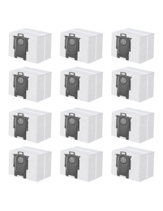 Paquete de 12 bolsas de polvo Janhaley para Roborock 3L