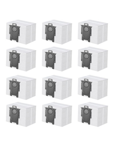 Paquete de 12 bolsas de polvo Janhaley para Roborock 3L