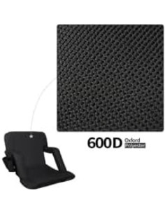 Asientos de Estadio Plegables Summates con Respaldo Ajustable - Paquete de 2, Negro 2