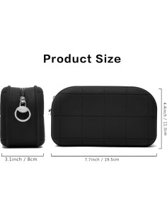 Bolsa de Maquillaje de Silicona Negra Organizador de Viaje 2