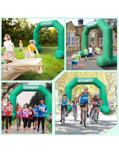 Arco Inflable 4m Verde JL-Inflate con Ventilador y Banners