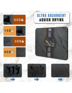 Alfombrilla de Secado de Piedra EDELANA 39.9x30 cm Antideslizante 2