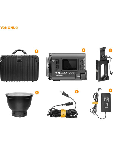 YONGNUO YNLUX200 200W Luz LED Bi-Color 2700-6500K Control Remoto
