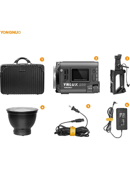 YONGNUO YNLUX200 200W Luz LED Bi-Color 2700-6500K Control Remoto