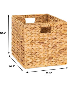 Cubo de Almacenamiento M4DECOR 26.67cm Natural - 2 Paquetes 2