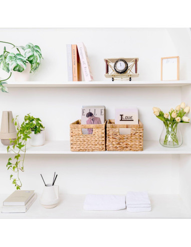 Juego de 6 Cestas de Almacenamiento M4DECOR de Jacinto de Agua