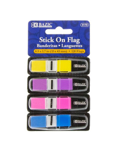 BAZIC Marcadores de Página Neón 120 Banderas 0.64x11.88 cm