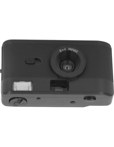 Cámara de película Zyyini 35mm reutilizable con flash - Negro