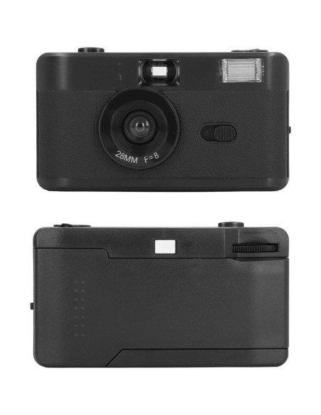 Cámara de película Zyyini 35mm reutilizable con flash - Negro