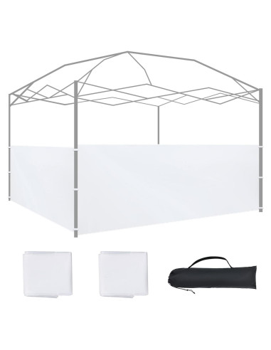 Paneles Laterales de Carpa Smoothnovelty 2 Pcs 2.96x0.95m Blanco