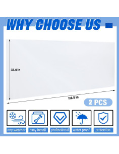 Paneles Laterales de Carpa Smoothnovelty 2 Pcs 2.96x0.95m Blanco 2