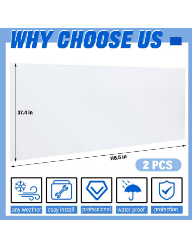 Paneles Laterales de Carpa Smoothnovelty 2 Pcs 2.96x0.95m Blanco