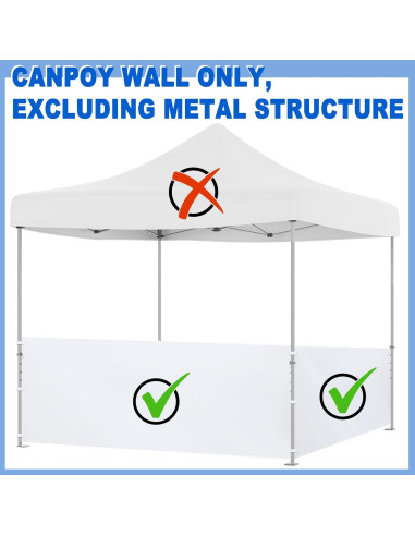 Paneles Laterales de Carpa Smoothnovelty 2 Pcs 2.96x0.95m Blanco