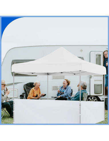 Paneles Laterales de Carpa Smoothnovelty 2 Pcs 2.96x0.95m Blanco