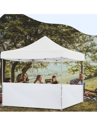 Paneles Laterales de Carpa Smoothnovelty 2 Pcs 2.96x0.95m Blanco