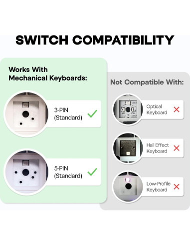 Interruptores de Teclado EPOMAKER Nude Rosa 40gf Silenciosos 35 PCS