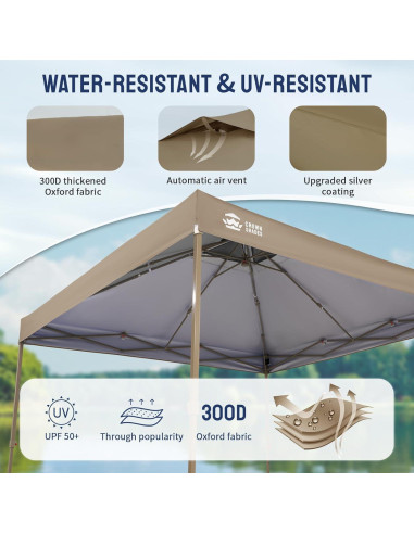 Pabellón Instantáneo CROWN SHADES 10x10 Beige con Mosquitera