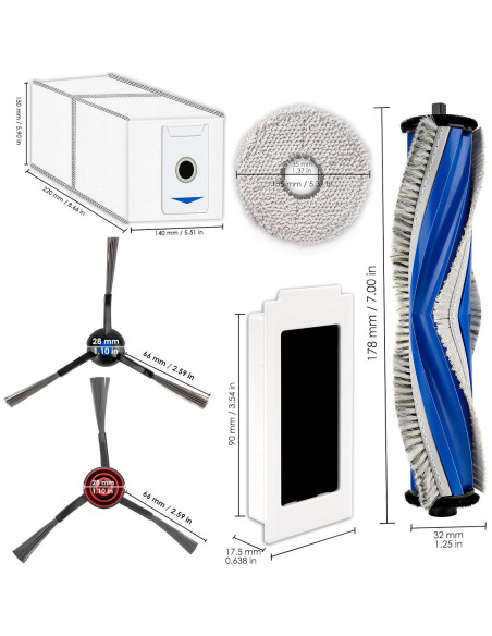 Kit de Accesorios para Aspiradora Robot DEEBOT T30 Omni - 11 Piezas