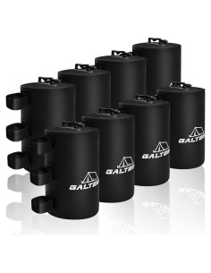 Juego de 8 Pesas de Agua para Carpa GALTEED 79.83KG Negro