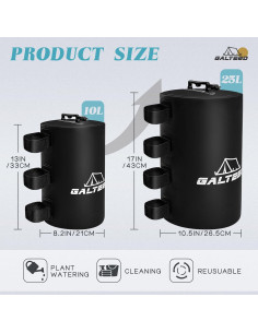 Juego de 8 Pesas de Agua para Carpa GALTEED 79.83KG Negro 2