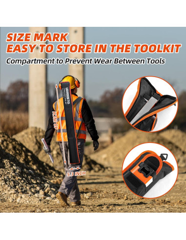 Juego de Niveles URASISTO 5 Piezas Aluminio 25.4 a 121.9 cm