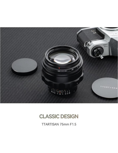 Lente TTArtisan 75mm F1.5 Bokeh Espiral Montura M42 Negro