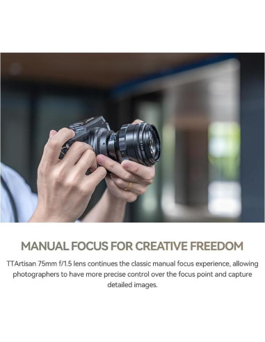 Lente TTArtisan 75mm F1.5 Bokeh Espiral Montura M42 Negro