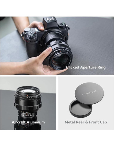 Lente TTArtisan 75mm F1.5 Bokeh Espiral Montura M42 Negro