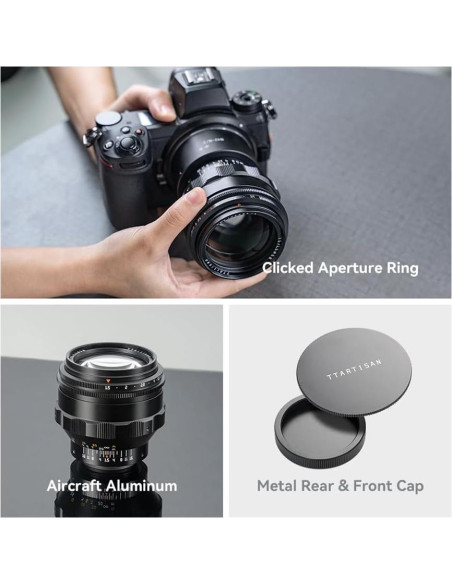 Lente TTArtisan 75mm F1.5 Bokeh Espiral Montura M42 Negro