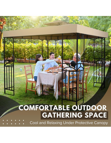 Cubierta de Reemplazo Gazebo Flexzion 3.6x3.6m Beige UV30+