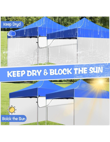 Canalones de Lluvia para Carpa Plegable HFYZZ 2 Pcs 304.8 cm