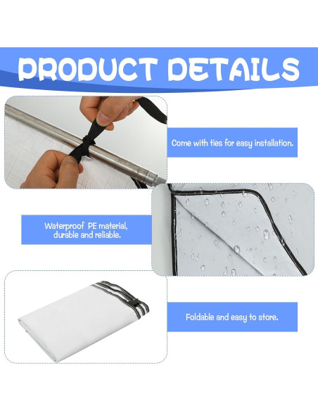 Canalones de Lluvia para Carpa Plegable HFYZZ 2 Pcs 304.8 cm