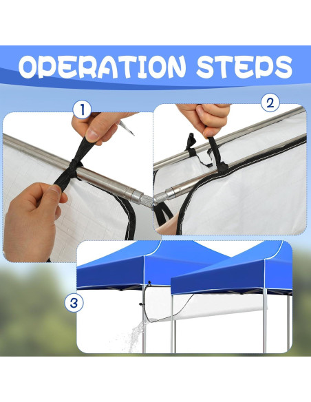 Canalones de Lluvia para Carpa Plegable HFYZZ 2 Pcs 304.8 cm