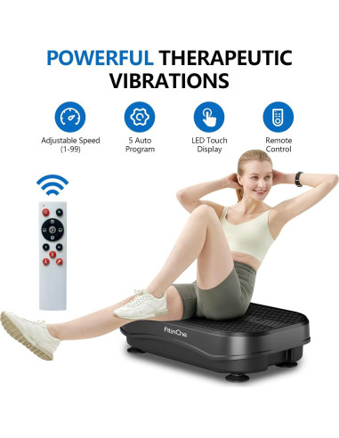 Máquina de Vibración FitinOne S03 para Ejercicio y Drenaje Linfático